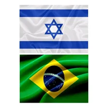 Kit Bandeira De Israel + Bandeira Do Brasil (1,5m X 0,90cm) Foto mini 1