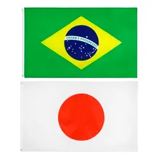 Kit Bandeira Do Brasil + Bandeira Do Japão Exp. 150 X 90 Cm Foto mini 1