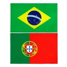 Kit Bandeira Do Brasil + Bandeira Portugal 150 X 90 Cm Foto mini 1