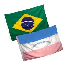 Kit Bandeiras Do Brasil E Espirito Santo 1,28x0,90 Foto mini 1