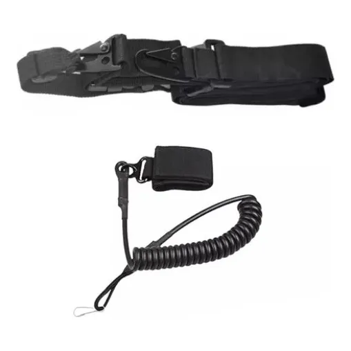 Kit Bandoleira 3 Pontas + Fiel Tatico Espiral Cor Preto Foto 1
