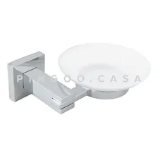 Kit Banheiro Acessórios Quadrado Em Metal 6 Peças 100% Inox Foto mini 3