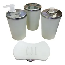 Kit Banheiro Inox Lavabo Kit Acessorios Banheiro - 4 Peças Foto mini 1