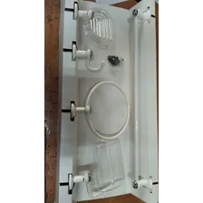 Kit Banheiro Mebuki Slim C/5p Branco/cristal Foto mini  3