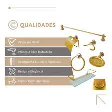 Kit Banheiro Metal Inox + P Shampoo Vidro + Ralo Click 10cm Foto mini  2