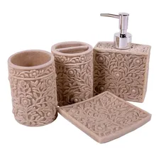 Kit Banheiro Saboneteira Porta Sabonete Liquido Porta Escova Foto  mini 1