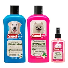Kit Banho Cães Shampoo Pelo Claro Condicionador Perfume Flor Foto mini 1