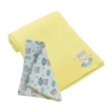 Kit Banho Com 3 Peças Pano De Boca Fralda E Toalha Com Capuz Cor Amarelo Foto mini  2