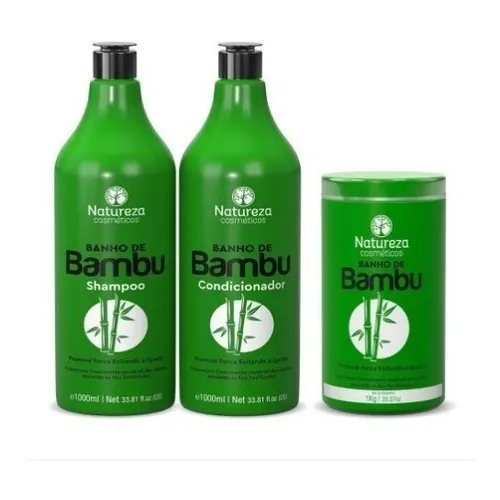 Kit Banho De Bambu Natureza Cosmeticos 3x1 Foto 1