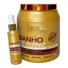 Kit Banho De Verniz Forever Liss Máscara 1kg + Óleo De Coco Foto  mini 1
