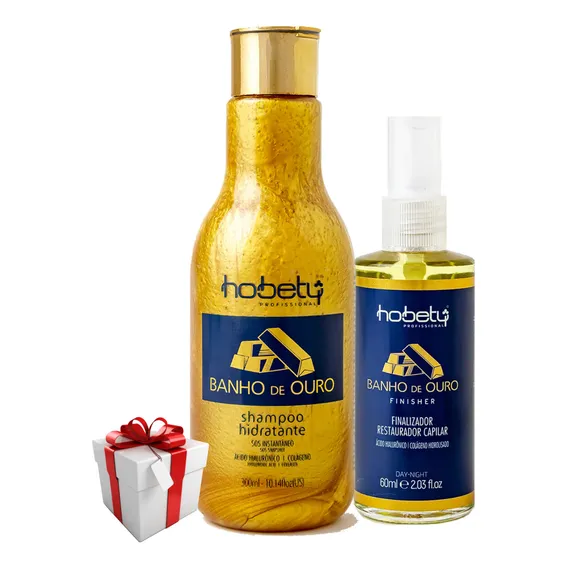 Kit Banho Ouro Shampoo 300ml Finalizador Banho Ouro 60ml Foto 1