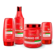 Kit Banho Verniz Morango Profissional Completo Forever Liss Foto mini 1