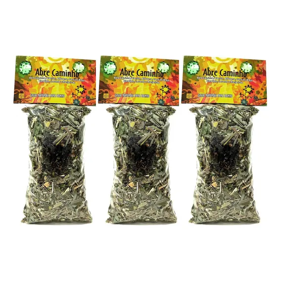 Kit Banhos De Ervas - 3 Abre Caminho + 3 Quebra Demanda Fragrância Abre Caminho + Quebra Demanda Foto 1