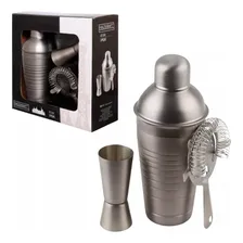 Kit Bar Inox Fosco 500ml 3pçs Coqueteleira Coador E Dosador Foto mini 1