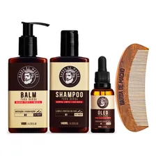 Kit Barba Completo Shampoo Balm E Oleo Pente Barba De Macho Foto  mini 1