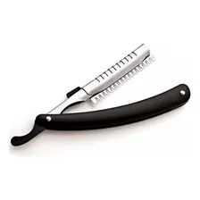 Kit Barba Tesoura Pente Navalhete Pincel 4 Peças C02 Foto mini  2