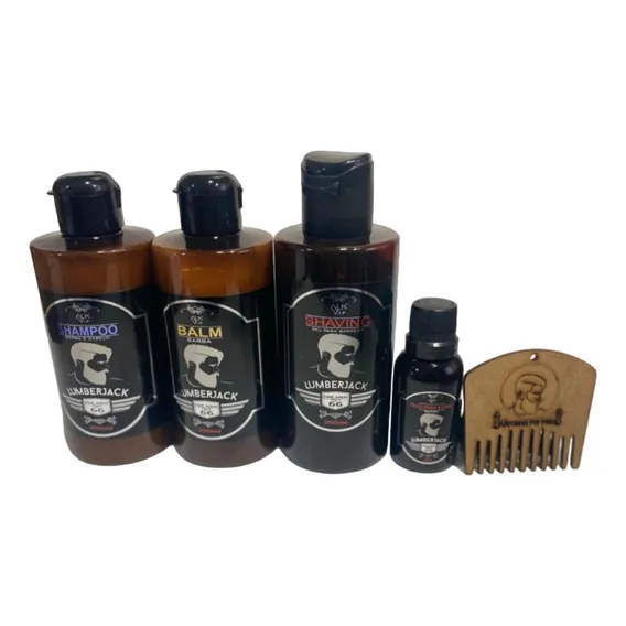 Kit Barbear: Balm, Shampoo 3x1 E Shaving Alkmena For Men Foto 1