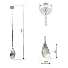 Kit Barman NLS Colher Bailarina Dosador Duplo Macerador Pá Gelo Inox NilosDecor Foto mini 3