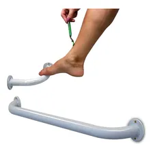 Kit Barra Apoio Segurança + Apoio Para Pés Banheiro Branco Foto mini 1
