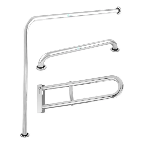 Kit Barra Articulada 60cm + Barra Reta 60cm + Barra 70x70 Cor Prateado Foto 1