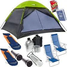 Kit Barraca Acampamento Praia Weekend 3 Pessoas Echolife Foto mini 1