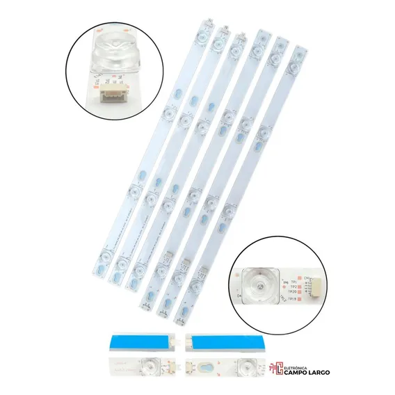 Kit Barramento Led Semp Toshiba TCL L43s4900fs L43s4900 43d2900 43hr330m08a2 Foto 1