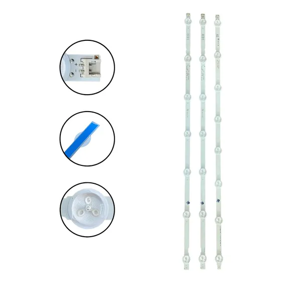 Kit Barras De Led Panasonic Tcl32b6b Tc L 32b6b 32ln 7+7+8 Foto 1