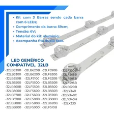 Kit Barras Led 32lb550b 32lb560b 32lb570b 32lf510b 32ly340 Foto mini 3