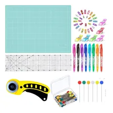 Kit Base De Corte 60x45 +régua 15x60 +cortado 45mm Patchwork Cor Tiffany Foto  mini 1