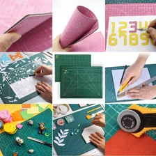 Kit Base De Corte A2 Cartonagem Scrapbook Estilete Régua 60 Cor Base Para Cortar Verde Foto mini  2