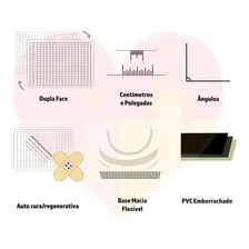 Kit Base Para Corte Patchwork Regua 60 Cortador Tecido 45mm Cor Base Preta2 Foto mini 3