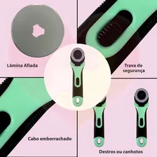 Kit Base Para Corte Patchwork Regua 60 Cortador Tecido 45mm Cor Base Tiffany Foto mini 4