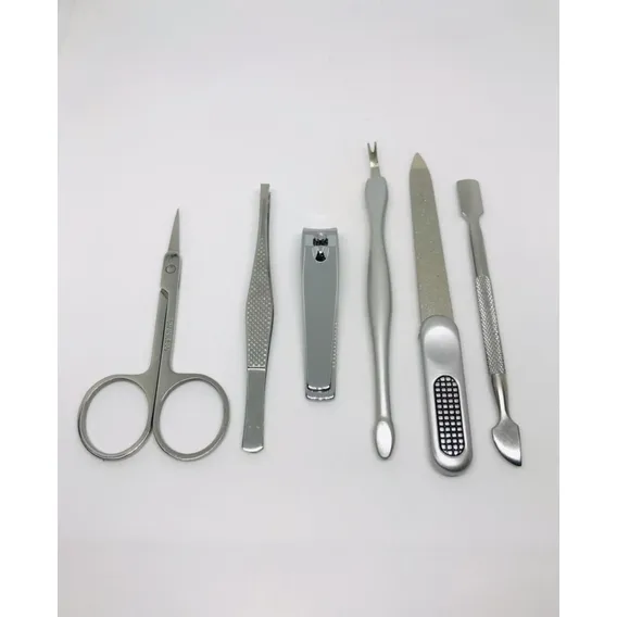Kit Básico Manicure Pedicure Cortador+espátula+pinça+tesoura Foto 1