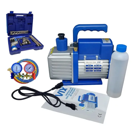 Kit Básico Refrigeração Ar Condicionado Bomba De Vacuo 5cfm 110v/220v Foto 1