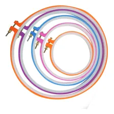Kit Bastidor Plástico 5 Tamanhos Com Tarraxa Para Bordado Foto  mini 1