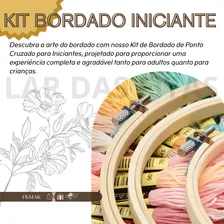 Kit Bastidores Completo P/iniciante Bordado Com Ponto Cruz Foto mini 4