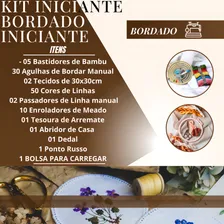 Kit Bastidores Completo P/iniciante Bordado Com Ponto Cruz Foto mini  2