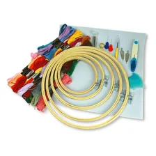 Kit Bastidores Completo Para Bordado E Ponto Cruz Nybc Cor Natural Foto  mini 1