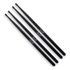 Kit Batera 2 Pares Baquetas Fibra Torelli Tq 020 Preta Foto  mini 1