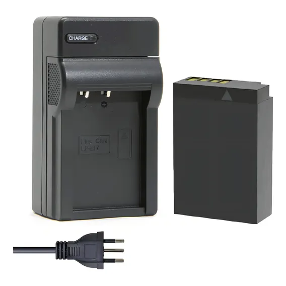 Kit bateria e carregador Lp-e17 para câmeras Canon (bivolt) cor preto Foto 1