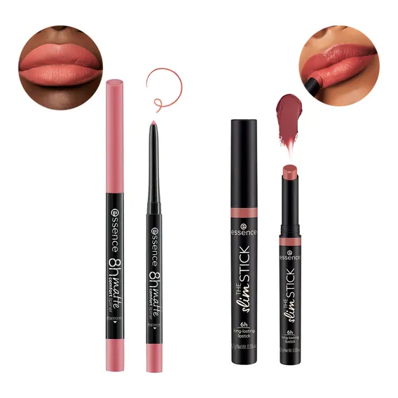 Kit Batom + Lápis Labial 3 Essence Cor Preto Foto 1