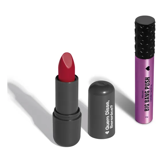 Kit Batom Rosa Cremoso 3,8g + Máscara De CĂlios 10g Foto 1