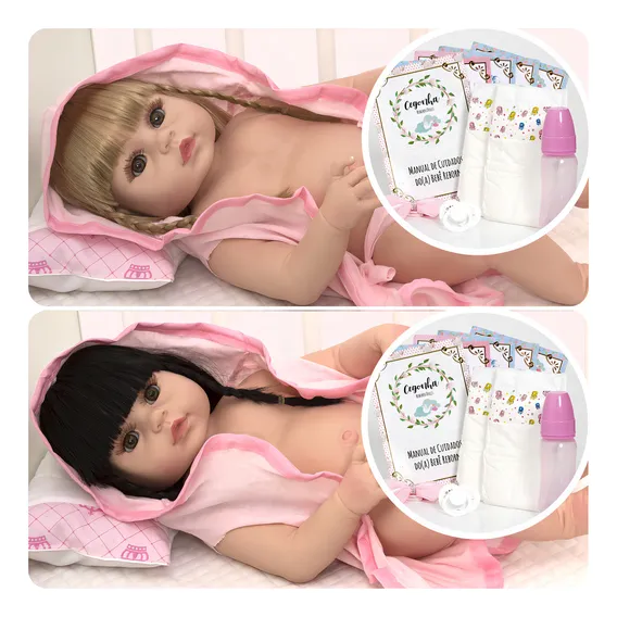 Kit Bebes Reborn Gêmeas Meninas Barata Com Lindo Enxoval Foto 1