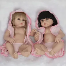Kit Bebes Reborn Gêmeas Meninas Barata Com Lindo Enxoval Foto mini 2