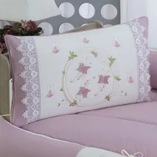 Kit Berço Americano Menina Borboleta Rose 9 Peças Com Saia Foto  mini 1
