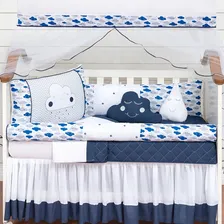 Kit Berço Americano Nuvenzinha Azul 10 Peças Masculino Nuvem Foto mini 2