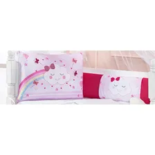 Kit Berço Enxoval Completo Bebê Menina Bordado 9 Peças Rosa Foto mini  3
