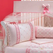 Kit Berço Menina 10 Peças Rosa Antigo Essence+ Saia Cor Charme Foto mini  2