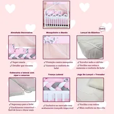 Kit Berço Nuvem Trançado Americano Completo Rosa Menina Foto mini 4