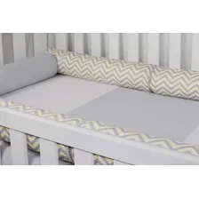 Kit Berço Rolinhos 06 Peças - 100% Algodão Cor Chevron Amarelo Foto mini 2